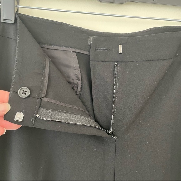 Lafayette 148 New York Black Wool Trouser Pants size 2 Straight Leg - Picture 6 of 8